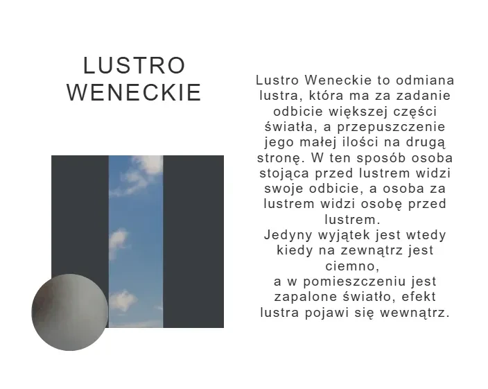 weneckie lustro szyba drzwi zewnętrzne