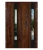 Drzwi dwuskrzydłowe F01 Duo Black orzech 120 cm. Eleganckie wejście do domu.
