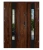 Drzwi zewnętrzne F01 Duo Black Reling orzech 140 cm. Stylowe wejście do domu.