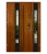Dwuskrzydłowe drzwi zewnętrzne F01 Duo Black, złoty dąb 120 cm. Stylowe i bezpieczne.