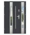 Drzwi antracytowe F01 Duo Black Reling inox 120 cm. Elegancja i nowoczesność.