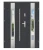 Nowoczesne drzwi antracyt F01 Duo Black Reling inox 140 cm. Solidny wybór.