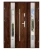 Drzwi dwuskrzydłowe F01 Duo Black Reling inox orzech 140 cm. Trwałe i eleganckie.