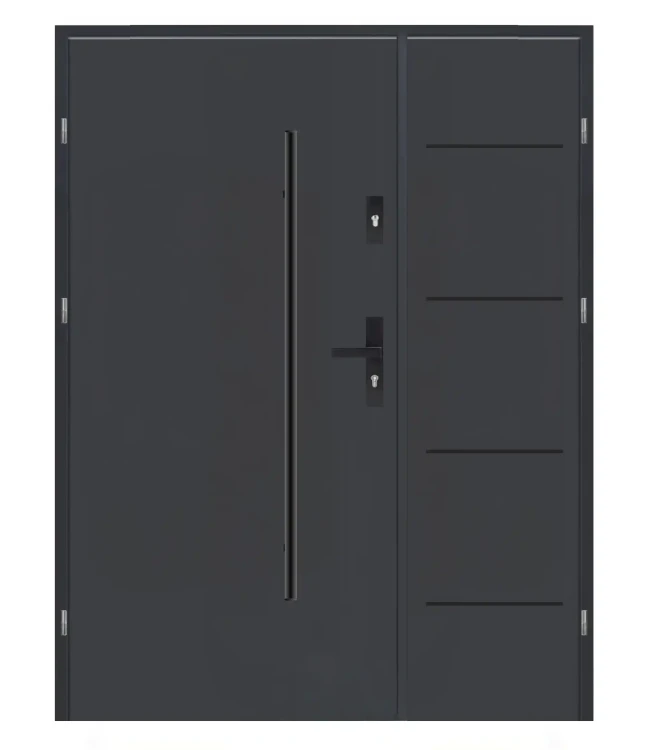 Drzwi zewnętrzne MAXI LUX DUO 2 Reling, antracyt 140 cm. Eleganckie i bezpieczne.