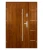 Drzwi wejściowe MAXI LUX DUO 2 Reling, złoty dąb 120 cm z detalami inox.