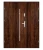 Drzwi MAXI LUX DUO Reling orzech 140 cm z wykończeniem inox. Trwałe i eleganckie.
