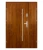Drzwi zewnętrzne MAXI LUX DUO Reling, złoty dąb, 120 cm, wykończenie inox.