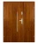 Drzwi dwuskrzydłowe MAXI LUX DUO Reling, złoty dąb, 140 cm, wykończenie inox.