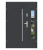 Nowoczesne drzwi antracytowe VENA DUO, 120 cm ze wstawkami inox.