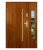 Drzwi dwuskrzydłowe VENA DUO, złoty dąb, 120 cm z elementami inox.