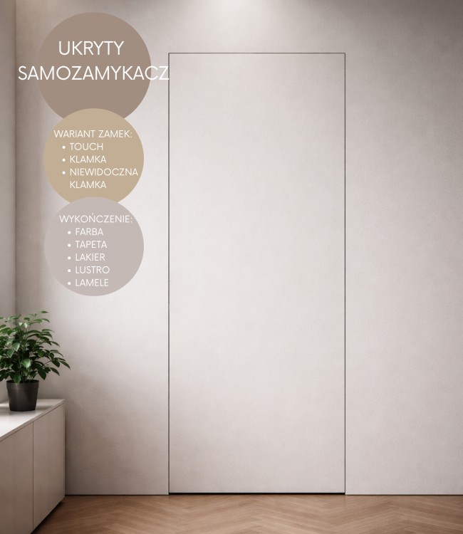 Drzwi ukryte Veron z samodomknięciem