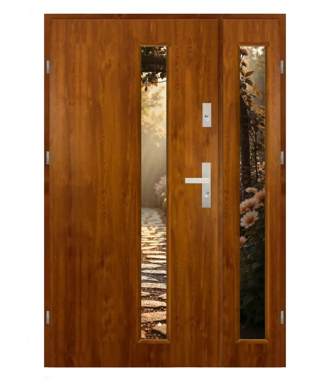 LIZBONA DUO inox złoty dąb 120 drzwi zewnętrzne