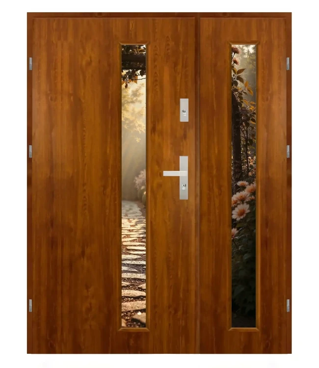 LIZBONA DUO inox złoty dąb 140 drzwi zewnętrzne