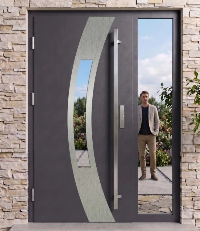 Thermo Future 15 z naświetlem szyba lustro weneckie antracyt inox