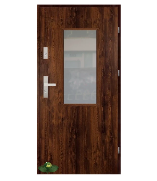 Energooszczędne drzwi stalowe GRANDE LUX 68 w kolorze orzech. Design i bezpieczeństwo. Skorzystaj z dofinansowania „Czyste Powietrze”. Zadzwoń: 500 195 953.
